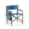 1-piece Padded Folding Outdoor Chair with Storage Pockets,Lightweight Oversized Directors Chair for indoor, Outdoor Camping, Picnics and Fishing