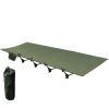 Portable Folding Outdoor Camping Cot Bed, Wide and Comfortable, Breathable, Can Carry 150 kg, with Storage Bag, Travelling, Mountaineering, Hiking