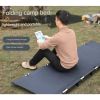 Portable Folding Outdoor Camping Cot Bed, Wide and Comfortable, Breathable, Can Carry 150 kg, with Storage Bag, Travelling, Mountaineering, Hiking