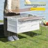 Foldable camping box, storage box, camping equipment picnic table storage box, outdoor luggage organizer, white